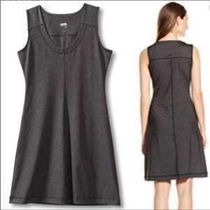 KAVU Eve Dark Smoke Gray Athletic Yoga Tank Sleeveless A-line Dress Size Small